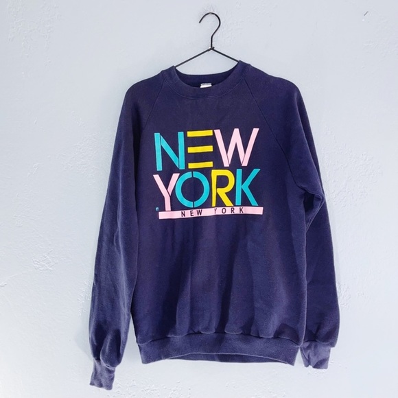 Vintage Sweaters - Vintage 90s New York Sweater Size Large